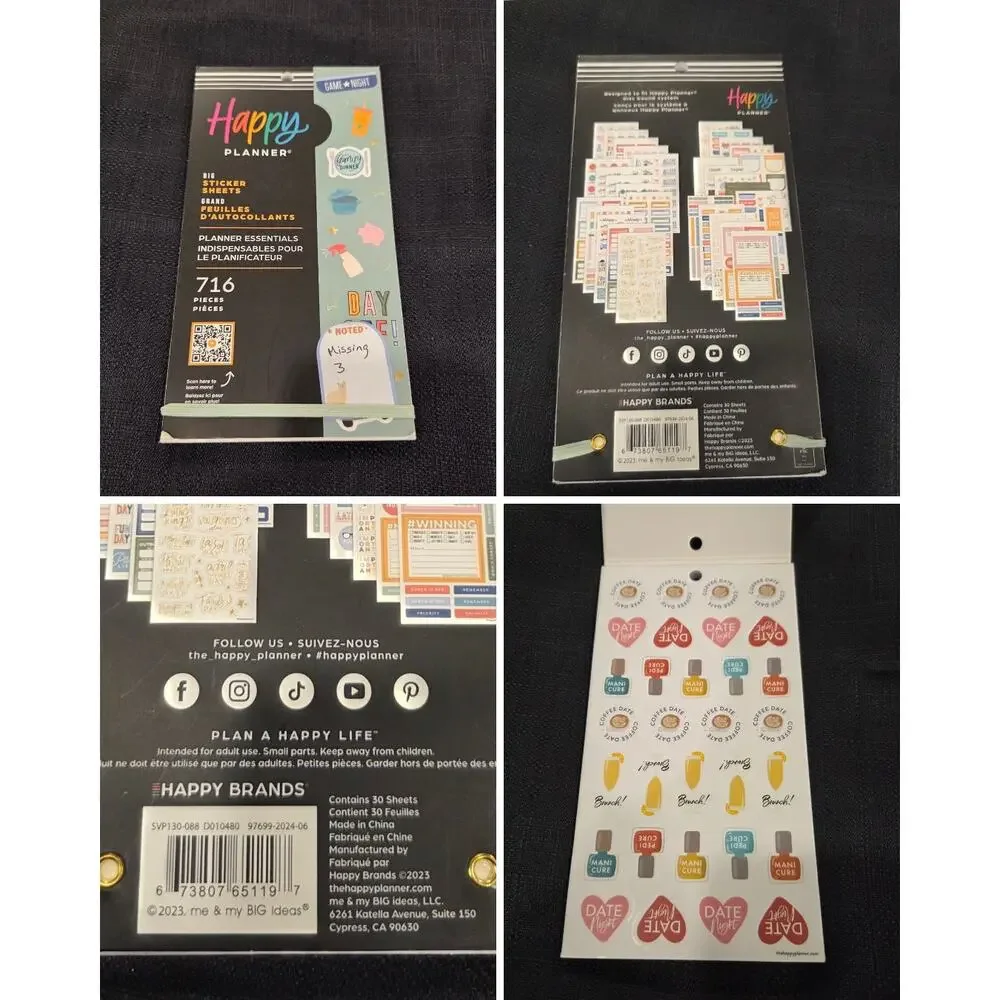 The Happy Planner  Planner Essentials BIG Sticker Book Missing 3 Stickers